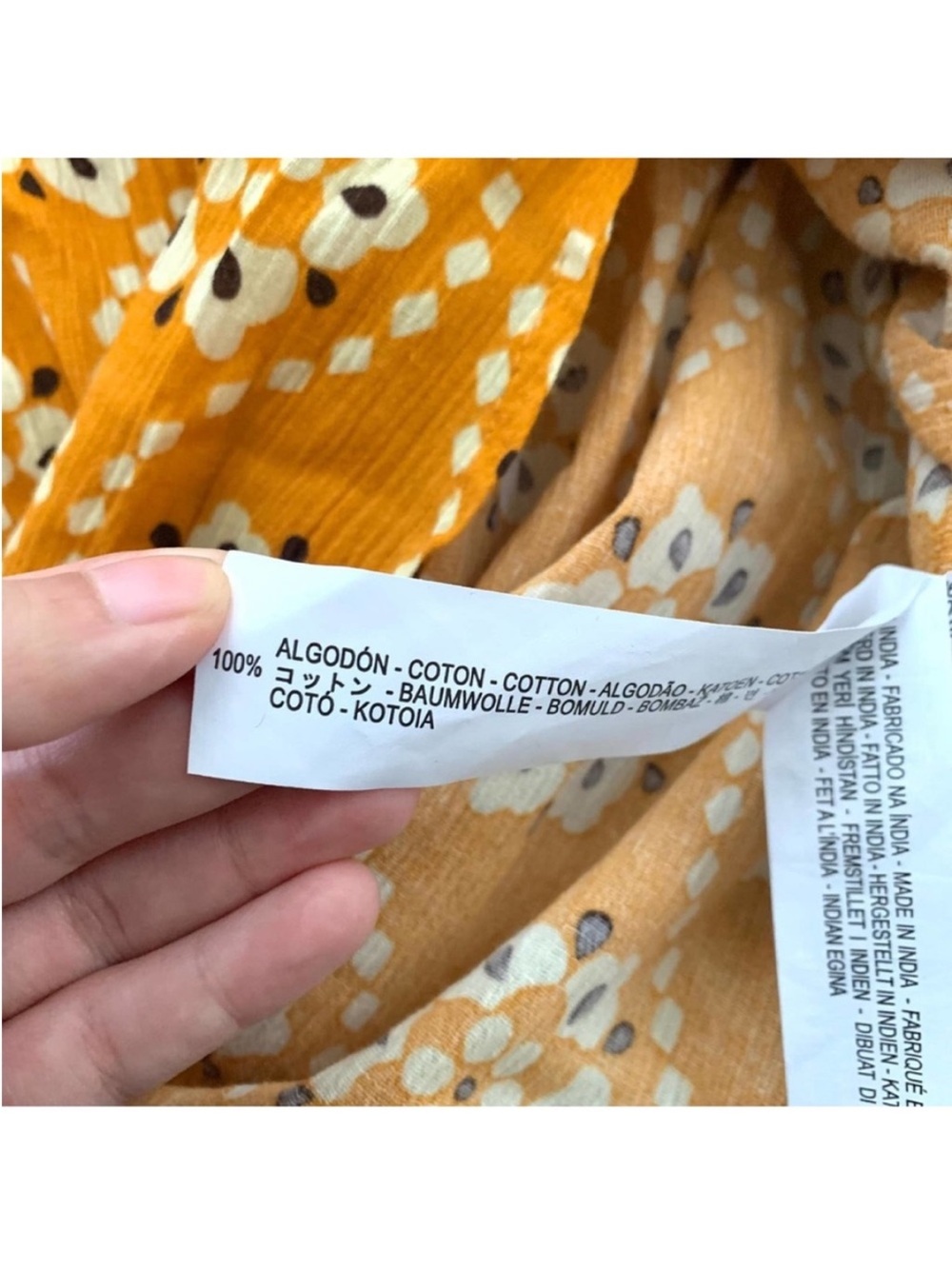 Zara Orange Floral Print Midi Dress - Casual Women's Dress - Picture 11 of 11